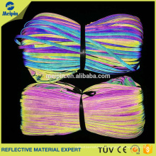 Manufacture Good Price High Visibility Good Quality Reflective PVC core piping ribbon for Clothing and Bags